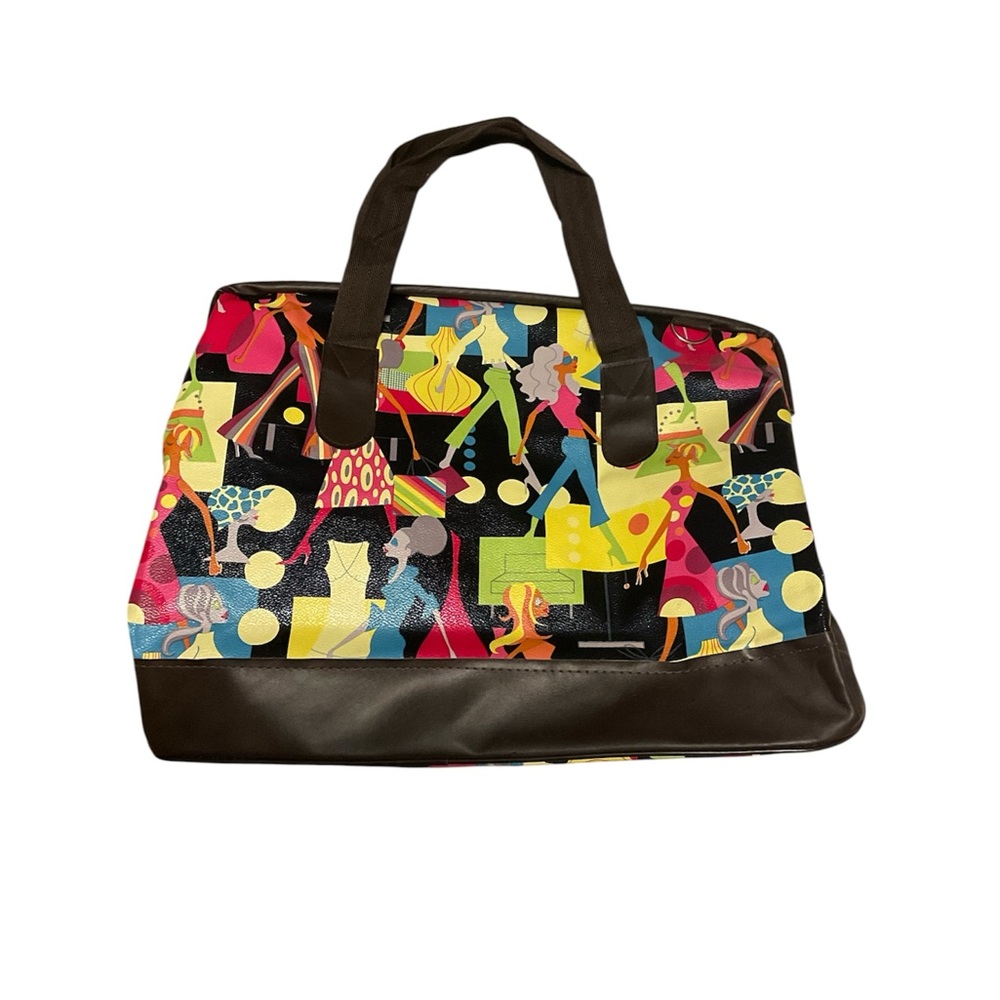 Rare Fashion Colorful Patterned Women's Tote Bag Luggage Bag 90s 80s